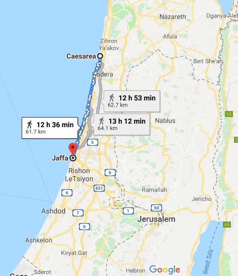 Caesarea to Joppa